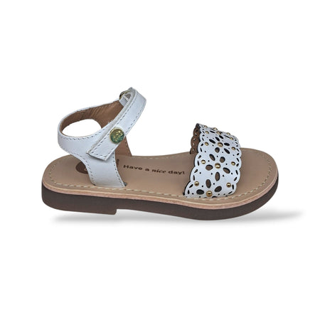 Sandali Bambina GIOSEPPO DIPOLOG 78901 – Bianco in Pelle | Velcro per un Look Classico e Senza Tempo