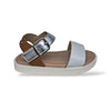 Sandali Bambina GIOSEPPO ONCATA 78849 – Bianco Argento Cuoio in Pelle | Fibia per un Look Originale e Raffinato