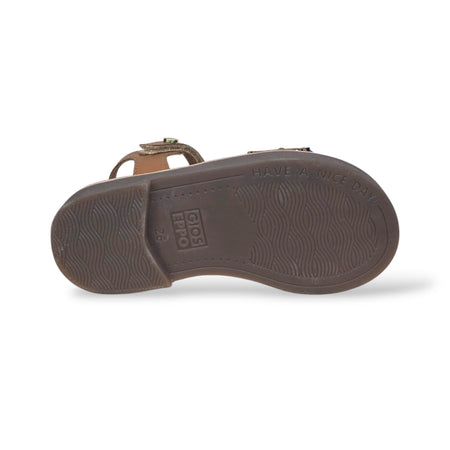 Sandali Bambina GIOSEPPO DIPOLOG 78901 – Camel in Pelle | Velcro per un Look Naturale e Versatile