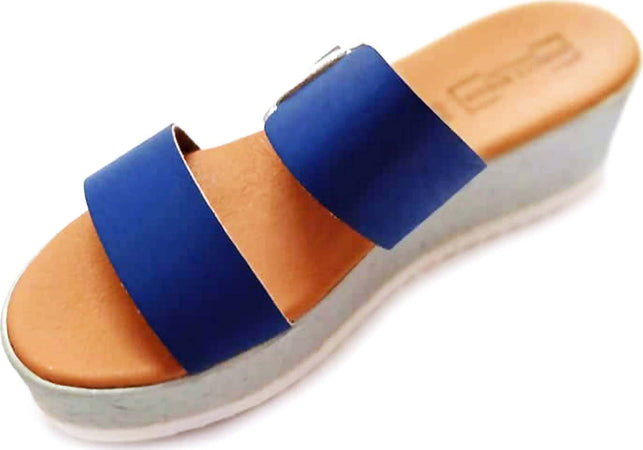 Sandali Fascia Donna Platform Zeppa a Fasce Zeppe Estive Blu Rebecca Borgia con Fibbia ART. C4 zatteroni donna L'Orchidea - Siderno, Commerciovirtuoso.it