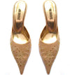 Brown Bridge Scarpe Donna Estive Punta Scarpa Estiva Elegante Ricamata Perline Scarpa Oro Chiaro Tacchi Donna Gioiello ART. 808-661 zoccoletta donna L'Orchidea - Siderno, Commerciovirtuoso.it