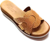 Sandali Donna Aperti Ciabatte Intrecciate Made in Italy Oro Sandalo Ciabatta con Zeppa 0.5 cm Estiva ART. 670-6155 ZATTERONA DONNA L'Orchidea - Siderno, Commerciovirtuoso.it