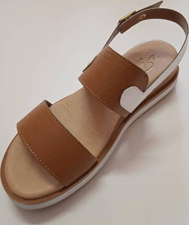 Sandali Donna Platfrom 3cm Scarpe Estive Comode Donna E Cuoio e Bianche Scarpa Estate Sandalo in Pelle ART. 572 zatteroni donna L'Orchidea - Siderno, Commerciovirtuoso.it