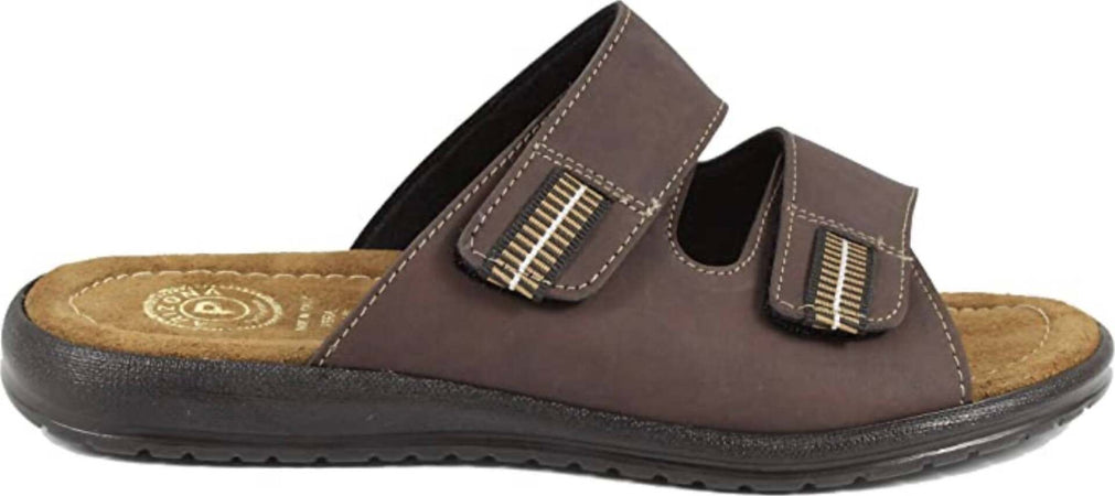 Patrizia Arizona 8612 Testa di Moro Ciabatte Uomo ESTIVE Made in Italy Due Strappi Regolabili Sottopiede Vera Pelle Zeppa 2 CM ART. 8612 PANTOFFOLA UOMO L'Orchidea - Siderno, Commerciovirtuoso.it