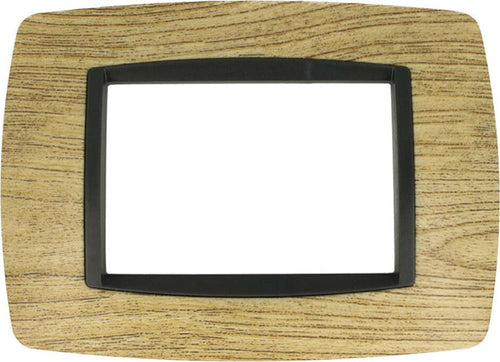 SANDASDON-Placca-Bombe-3M-Legno-Scuro-Compatibile-Con-Bticino-Living-International