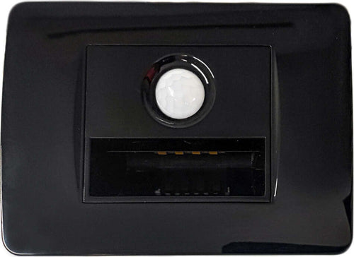 SANDASDON-Segnapasso-Led-Con-Sensore-Nero-220V-1,6W-Caldo-3500K-Per-Scatola-503-Compatibile-Con-Bticino-Matix