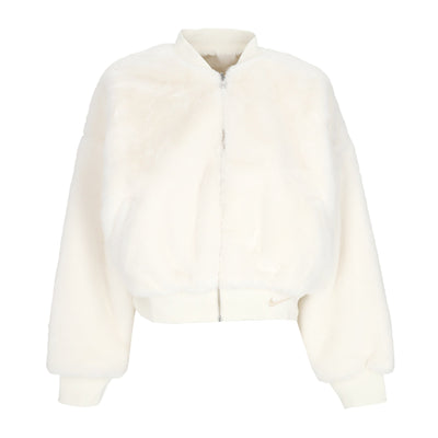 Nike Pelliccia Donna W Sportswear Reversible Faux Fur Bomber Sail/sanddrift da donna