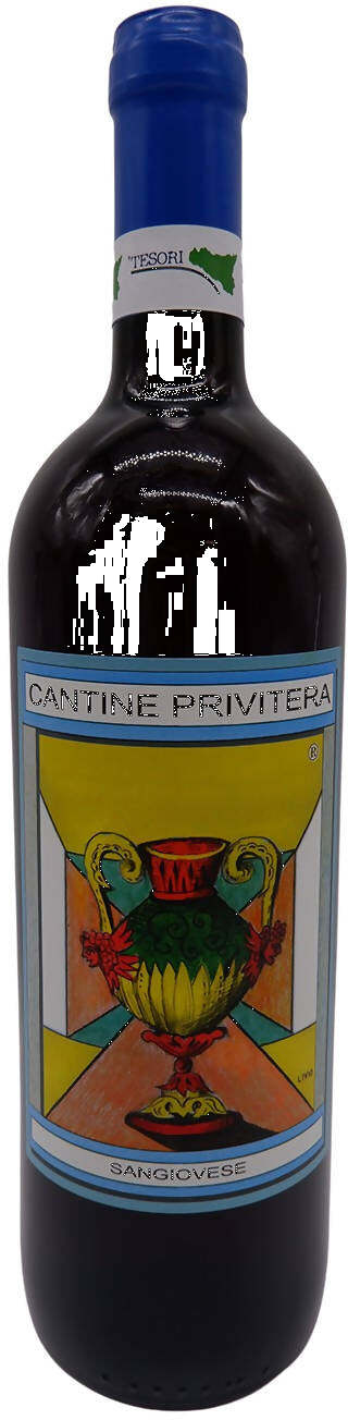 Sangiovese 75cl Cantine Privitera Vino Rosso di Sicilia Vino Rosso Siciliano Per Carni Bianche 14% vol vino Tesori Di Sicilia - Nicosia, Commerciovirtuoso.it