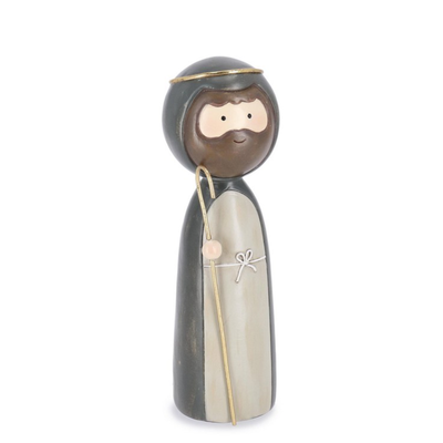 Natività per presepe con san Giuseppe, Maria, Angelo, Re magio