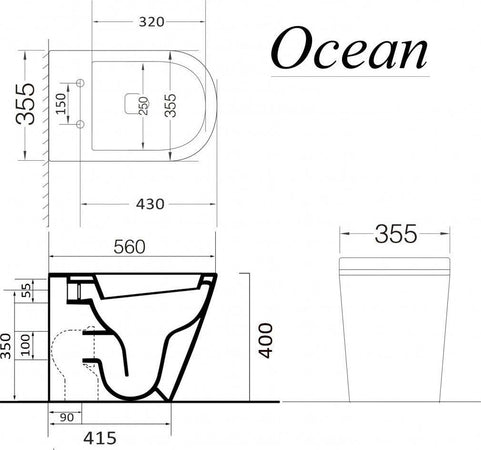 Sanitari-a-Terra-Filo-Muro-senza-brida-in-ceramica-bianca-Ocean