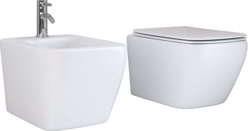 Sanitari-Sospesi-Filo-Muro-in-ceramica-bianca-con-copri-vaso-frizionato-Qubo