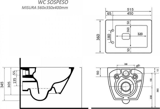 Sanitari-Sospesi-Filo-Muro-in-ceramica-bianca-con-copri-vaso-frizionato-Qubo