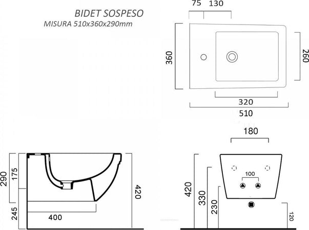 Sanitari-Sospesi-Filo-Muro-in-ceramica-bianca-con-copri-vaso-frizionato-Qubo