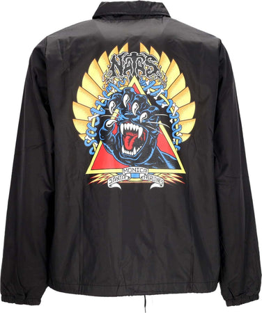 SANTA-CRUZ-Giacca-Coach-Jacket-Uomo-Natas-Screaming-Panther-Jacket-Black-da-uomo