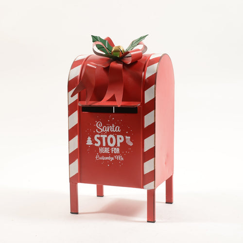 Cassetta postale Babbo Natale per lettere colore rosso decorazione natalizia