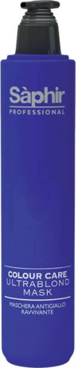 Saphir-Ultrablond-Mask-250-Ml-Maschera-Antigiallo-Capelli-Grigi-,-Biondi-Con-Meches-O-Colpi-Di-Sole