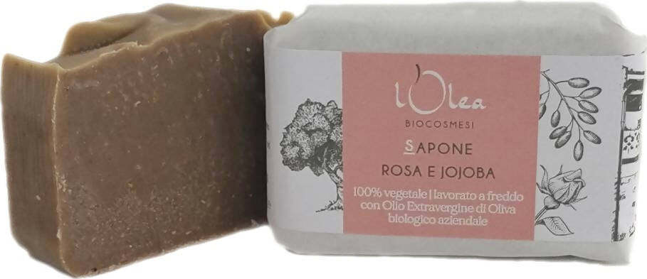 Sapone Mani Viso Corpo Naturale Biologico Rosa e Jojoba Saponetta 100% BIO Lavorata a Freddo Sapone Delicato Ingredienti da Agricoltura Biologica Bellezza/Bagno e corpo/Detergenti per il corpo/Saponette L’Olea Biocosmesi - Castelbottaccio, Commerciovirtuoso.it