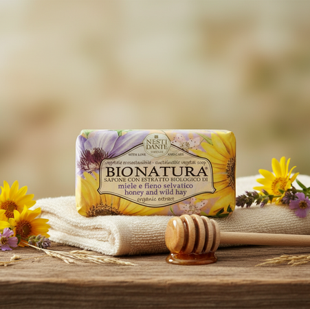 Saponetta Bio Natura con Estratto Miele e Fieno selvatico 250 gr Nesti Dante