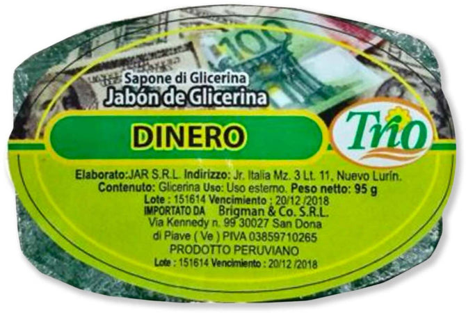 SAPONETTA ESOTERICA JABON DE GLICERINA DINERO 95 G SANTERIA ESOTERISMO LATINO