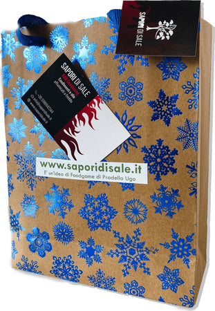 Sapori di Sale Ecopack Natale 25g x6 Sali Aromatizzati Braciolio Olio Extravergine di Oliva Affumicato a Freddo 250cc
