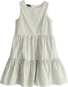 Sarabanda Abito Bambina Bianco A Righe Plissettato Sotto Il Ginocchio Vestitino Foderato Con Scollo Quadrato E Chiusura A Cerniera Sul Retro Moda/Bambine e ragazze/Abbigliamento/Abiti/Casual Mondo Bimbo - Bagnara Calabra, Commerciovirtuoso.it