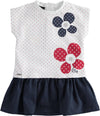 SARABANDA Abito con fiori e strass per bambina 1451273000 12730 Vestitino Bianco Blu Fiori Bimba Abitino Estivo Abbigliamento Sanitaria Gioia del Bimbo - Villa San Giovanni, Commerciovirtuoso.it
