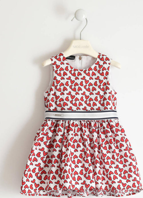 SARABANDA Abito smanicato fantasia cuori per bambina 145D206700 D2067 Vestito Bimba Bianco e Rosso Abitino Vestitino Cuori Abbigliamento Sanitaria Gioia del Bimbo - Villa San Giovanni, Commerciovirtuoso.it