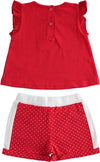 SARABANDA Completo in jersey stretch t-shirt con rouches e short per bambina 1871273800 12738 Completino Set Estivo Rosso Bimba Abbigliamento Sanitaria Gioia del Bimbo - Villa San Giovanni, Commerciovirtuoso.it