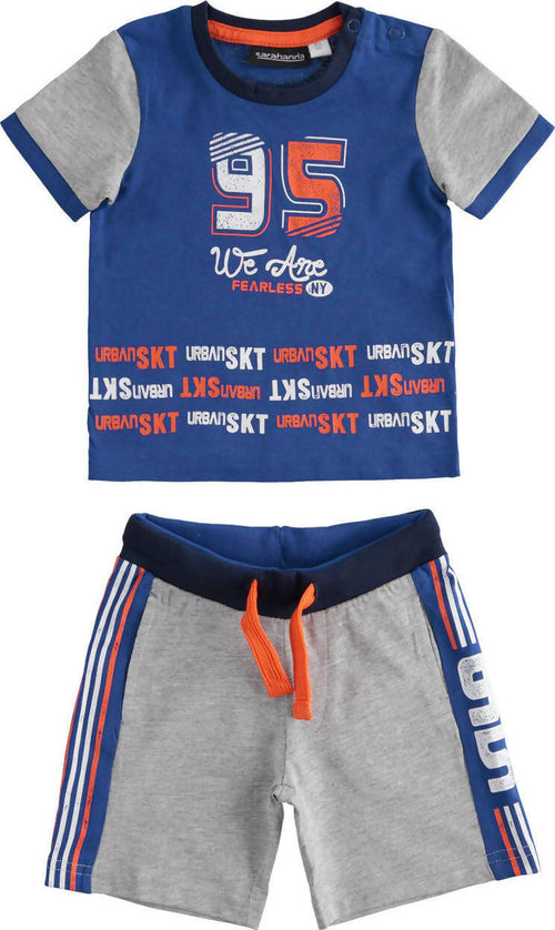 SARABANDA Completo t-shirt e pantalone corto al ginocchio per bambino 1271277200 12772 colore 3755 Abbigliamento Sanitaria Gioia del Bimbo - Villa San Giovanni, Commerciovirtuoso.it