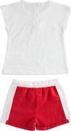 SARABANDA Completo t-shirt e short con diverse fantasie per bambina 1871273700 12737 Completino Set Bimba Bianco e Rosso Abbigliamento Sanitaria Gioia del Bimbo - Villa San Giovanni, Commerciovirtuoso.it