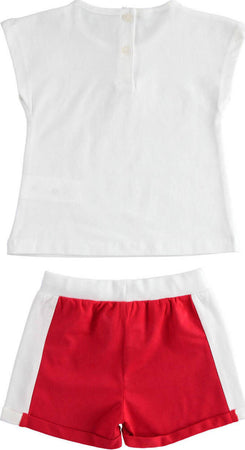 SARABANDA Completo t-shirt e short con diverse fantasie per bambina 1871273700 12737 Completino Set Bimba Bianco e Rosso Abbigliamento Sanitaria Gioia del Bimbo - Villa San Giovanni, Commerciovirtuoso.it