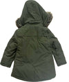 Sarabanda Parka Verde Bimba Imbottito Cappotto con Cappuccio Tasche e Interno Pile Parka Invernale Bambina Verde Classico Corona di Eco Pelliccia Moda/Bambine e ragazze/Abbigliamento/Giacche e cappotti/Cappotti Mondo Bimbo - Bagnara Calabra, Commerciovirtuoso.it