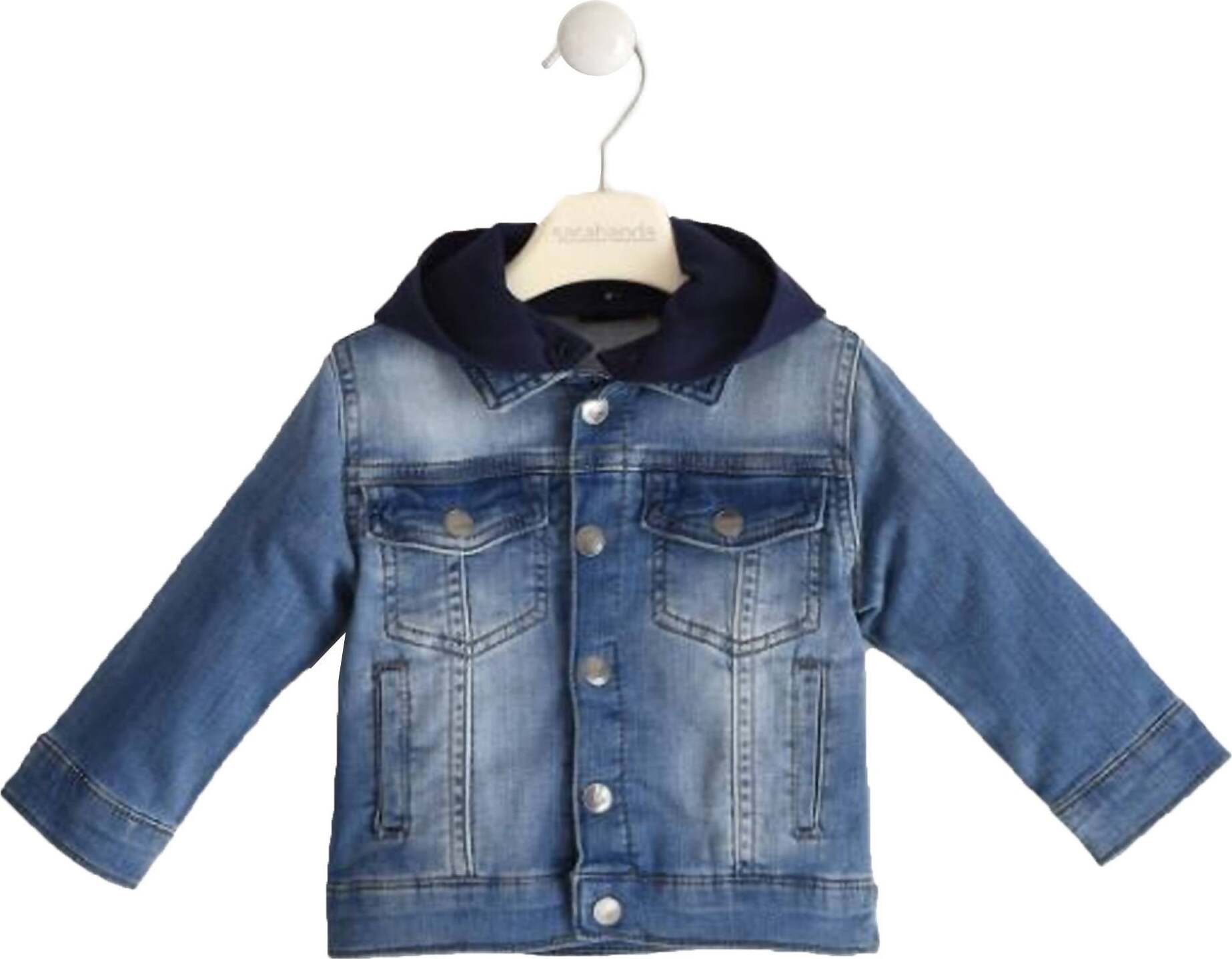 Jeans Bambina Giacca Pelle Bianca Bimba Sarabanda Pe2022 Giacca Di