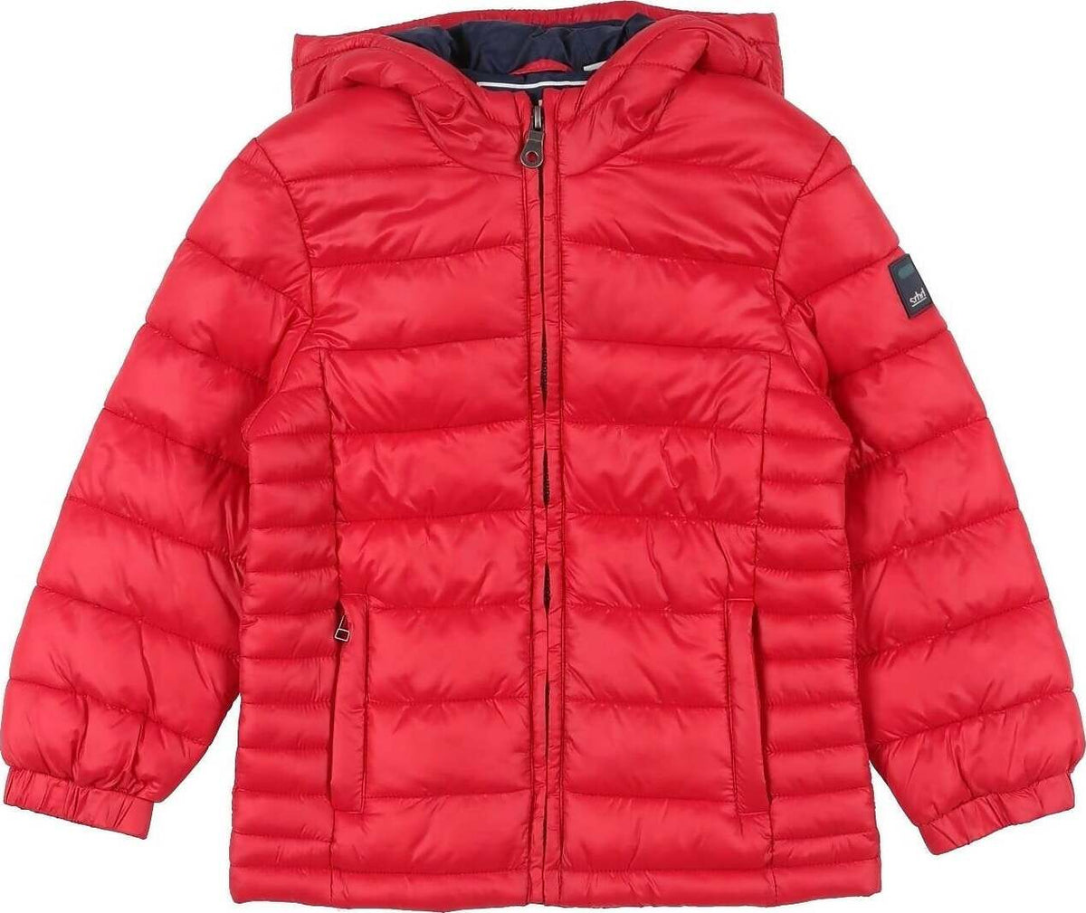 Sarabanda Piumino per Bambini Rosso Con Zip E Cappuccio Imbottito