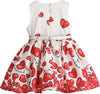 Sarabanda Vestito Bambina Bianco Rosso Senza Maniche Con Cuori Vestitino Elegante Con Cintura E Gonna Ampia Moda/Bambine e ragazze/Abbigliamento/Abiti/Elegante Mondo Bimbo - Bagnara Calabra, Commerciovirtuoso.it
