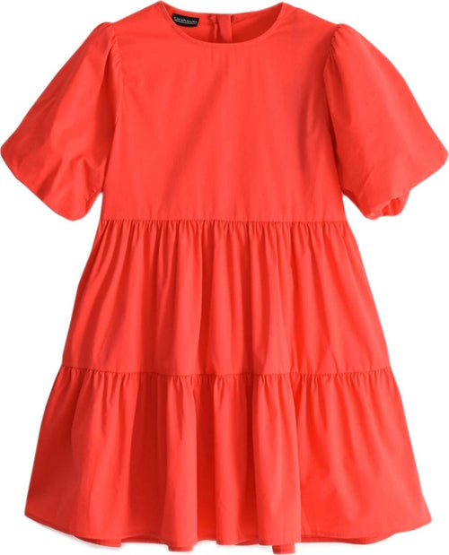 Sarabanda Vestito Bimba Rosso Manica A Sbuffo Palloncino Gonna A Balze Abito Bambina Estivo Vestitino Girocollo Moda/Bambine e ragazze/Abbigliamento/Abiti/Casual Mondo Bimbo - Bagnara Calabra, Commerciovirtuoso.it