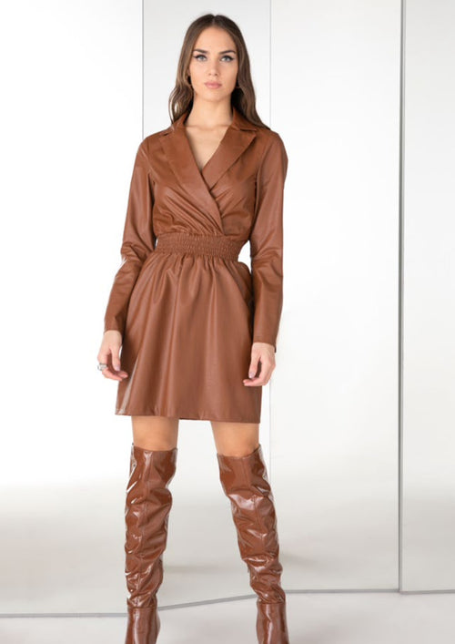 SARAH CHOLE ABITO  017736 MARRONE AI24 Moda/Donna/Abbigliamento/Vestiti/Casual Kanal 32 - Santa Maria di Licodia, Commerciovirtuoso.it
