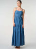 Sarah-Chole-Vestito-Donna-Jeans-Estivo-Lungo-Casual-LIAM-Abito-In-Cotone-Denim-Blu