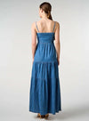 Sarah-Chole-Vestito-Donna-Jeans-Estivo-Lungo-Casual-LIAM-Abito-In-Cotone-Denim-Blu