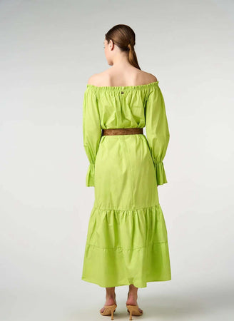 Sarah-Chole-Vestito-Donna-Lungo-Lime-Con-Cintura-Casual-Sarah-Chole