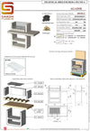 Sarom Barbecue in Muratura Agadir Barbecue Carbonella/legna Con Ampio Piano Di Appoggio Montaggio Facile