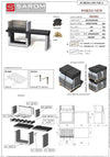 Sarom Barbecue in Muratura Porto Barbecue Carbonella/legna Con Tavolo Laterale