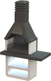 Sarom Barbecue in Muratura Prometeo Bbq Carbonella E Legna Made in Italy Con Ampio Piano Di Appoggio Montaggio Facile