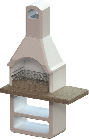 Sarom Barbecue In Muratura Santa Fe Bbq Esterno A Carbonella Barbeque Piano Di Lavoro 114 Cm