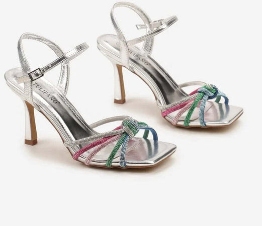 Sasha - Sandali con strass e fiocco intrecciato