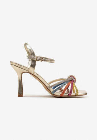 Sasha - Sandali con strass e fiocco intrecciato