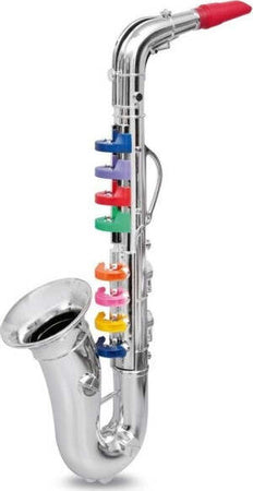 Sassofono Sax Argento Jazz Banda Bambini Giochi Musicali Strumento Educativo Giochi e giocattoli/Strumenti musicali giocattolo/Strumenti a fiato e ottoni Trade Shop italia - Napoli, Commerciovirtuoso.it