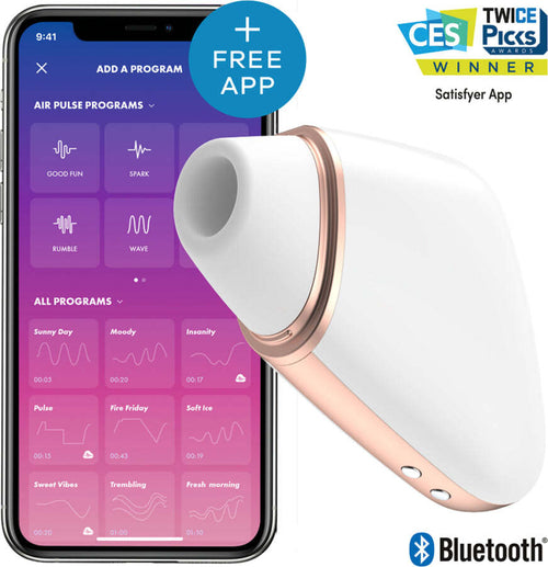 Satisfyer Connect Love Triangle White Gold Stimolatore Succhia Clitoride Vibratore Clitoride Stimolatore Con App Salute e cura della persona/Erotismo e contraccezione/Sex toys/Vibratori/Vibratori classici Kondorama - Martinsicuro, Commerciovirtuoso.it