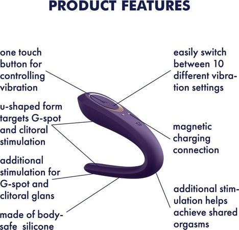 Satisfyer Partner Couples Vibratore per Coppia Clitoride - Punto G e Pene Insieme massima stimolazione di Coppia Flessibile In Silicone Salute e cura della persona/Erotismo e contraccezione/Sex toys/Vibratori/Vibratori per coppia Kondorama - Martinsicuro, Commerciovirtuoso.it