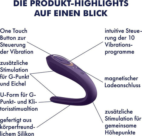 Satisfyer Partner Couples Vibratore per Coppia Clitoride - Punto G e Pene Insieme massima stimolazione di Coppia Flessibile In Silicone Salute e cura della persona/Erotismo e contraccezione/Sex toys/Vibratori/Vibratori per coppia Kondorama - Martinsicuro, Commerciovirtuoso.it